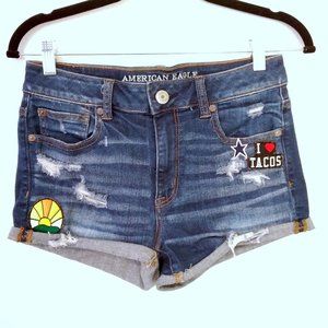 AE Denim Shorts w/ Patches